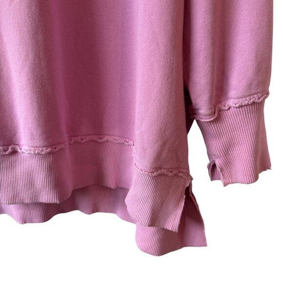 Aerie Pink Keep Moving Forward The Happiest Oversized Crew Sweatshirt, Sz Medium - Picture 9 of 13